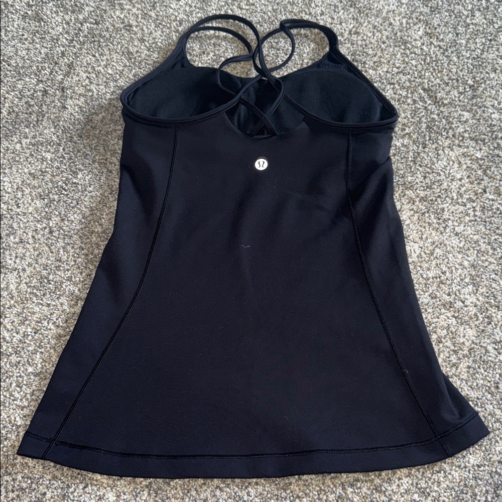 lululemon athletica Black Double-Strap Y Tank Top - Picture 2 of 3